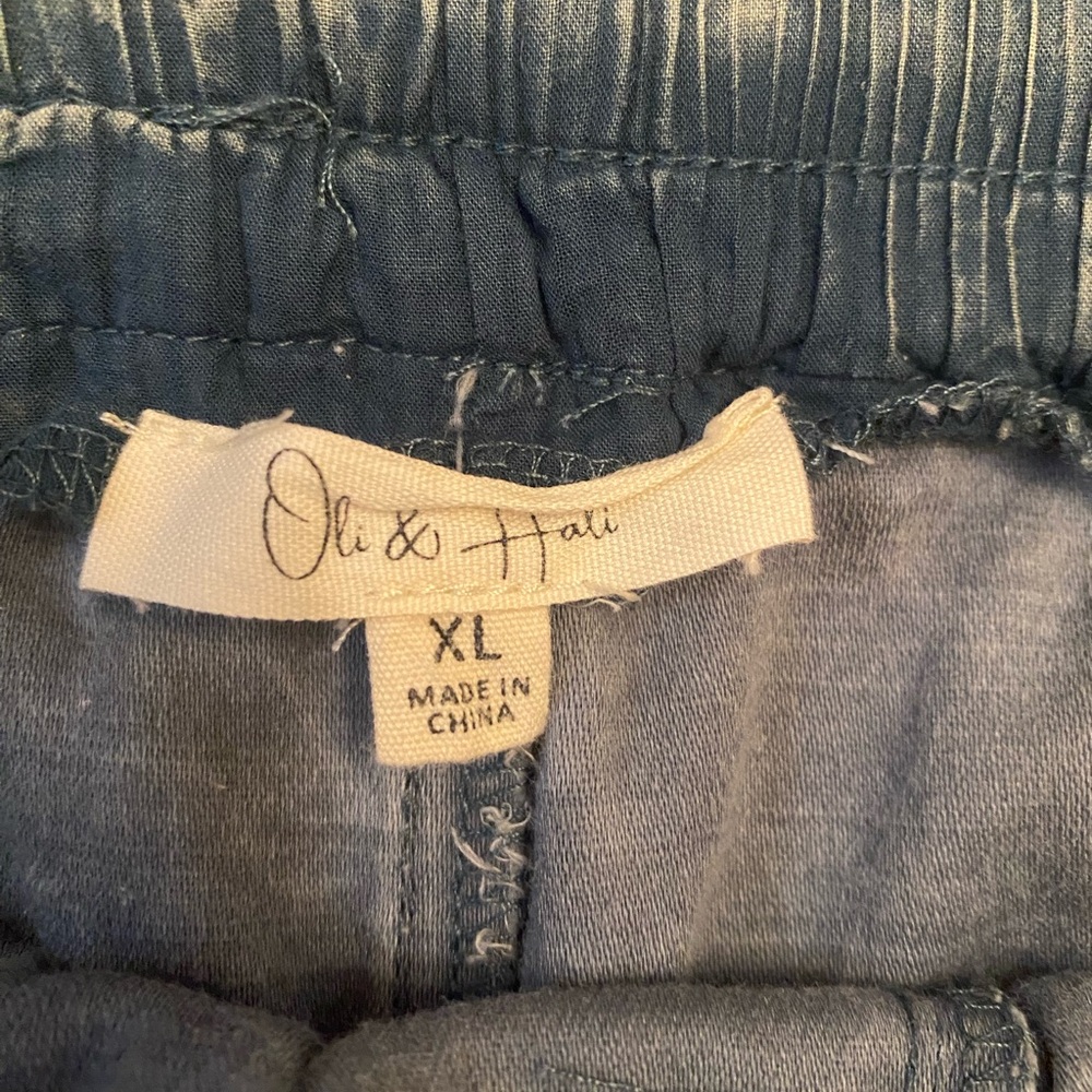 NWOT Oli & Hali Light Blue Wide-Leg Cargo Joggers - Picture 9 of 13